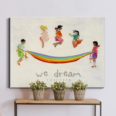 Arc-en-ciel pour enfants, reproduction d’art sur toile tendue