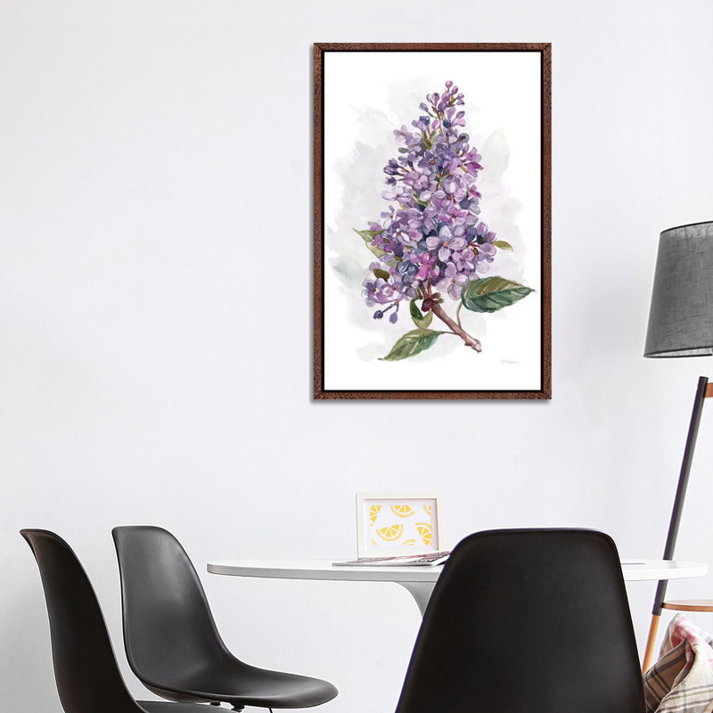 Awash In Lilac I by Carol Robinson - Painting on Canvas, Classic Brown Wood Framed Canvas, 101.6 cm H x 66.04 cm W