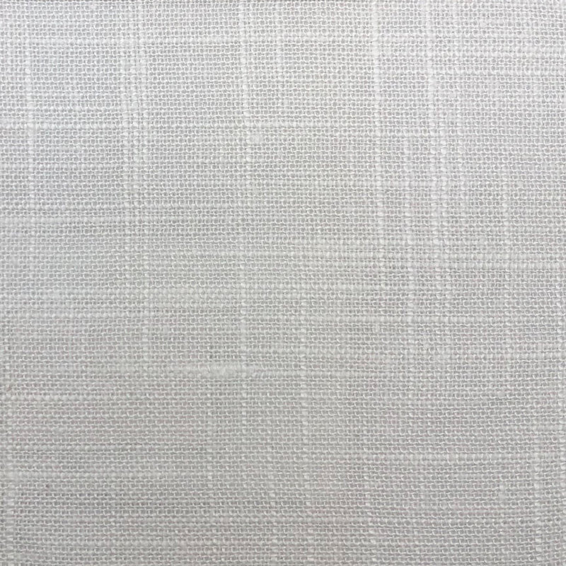 White Linen Tasseled Square Pillow 18x18 Inch