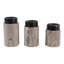Bougeoirs bicolores en marbre pour la décoration intérieure - Supports pour chandeliers piliers, pour table intérieure ou extérieure - Lot de 3, 23 cm, 20 cm, 20 cm, noir et ivoire