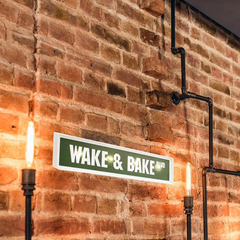 Enseigne lumineuse DEL Wake and Bake
