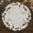 Light Gray Round Linen Placemats Doilies for Tables of Corda Collection for Christmas Table Decor