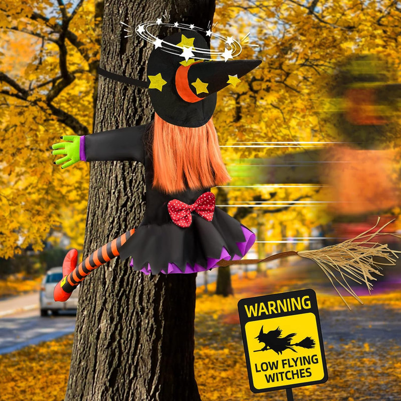Crashing Witch Decor, Halloween Halloween