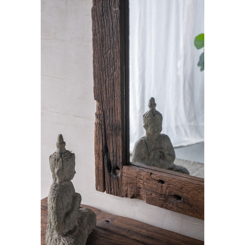 Wayne Reclaimed Wood Rustic Rectangular Floor Mirror