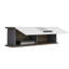 Modern Wall Shelf, Walnut & Anthracite/White, 100% Melamine Coated Particle Board, Thickness: 0.7 inches | Maximum Weight Capacity: 11 lbs-2038883305