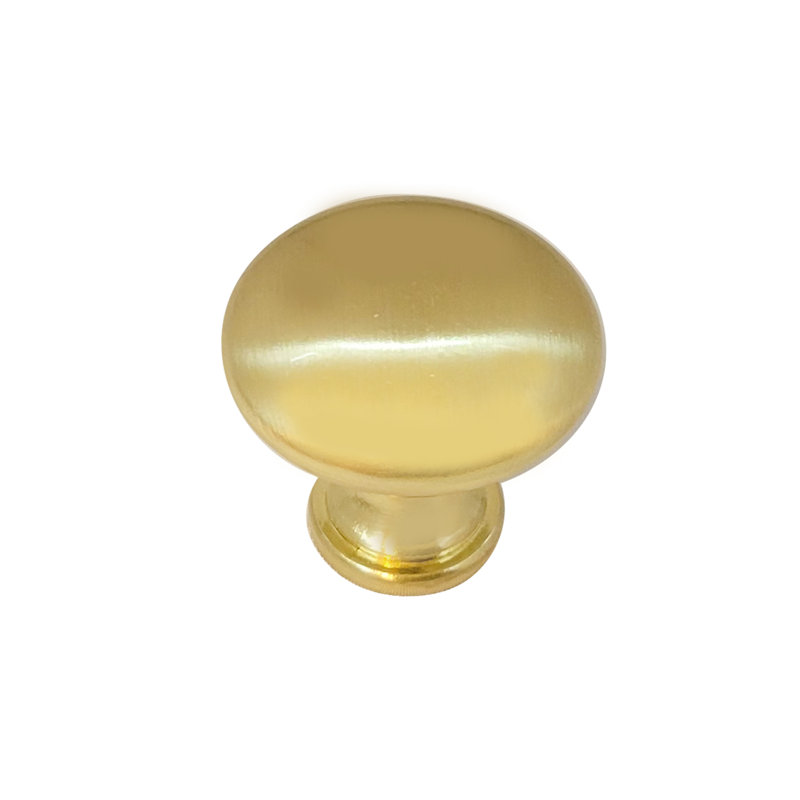 Satin Brass Round Knob with Mounting Hardware