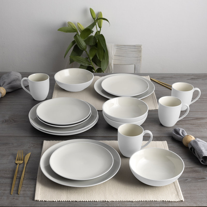 Service de table 16 pièces, service pour 4 Noritake Colorwave, Blanc