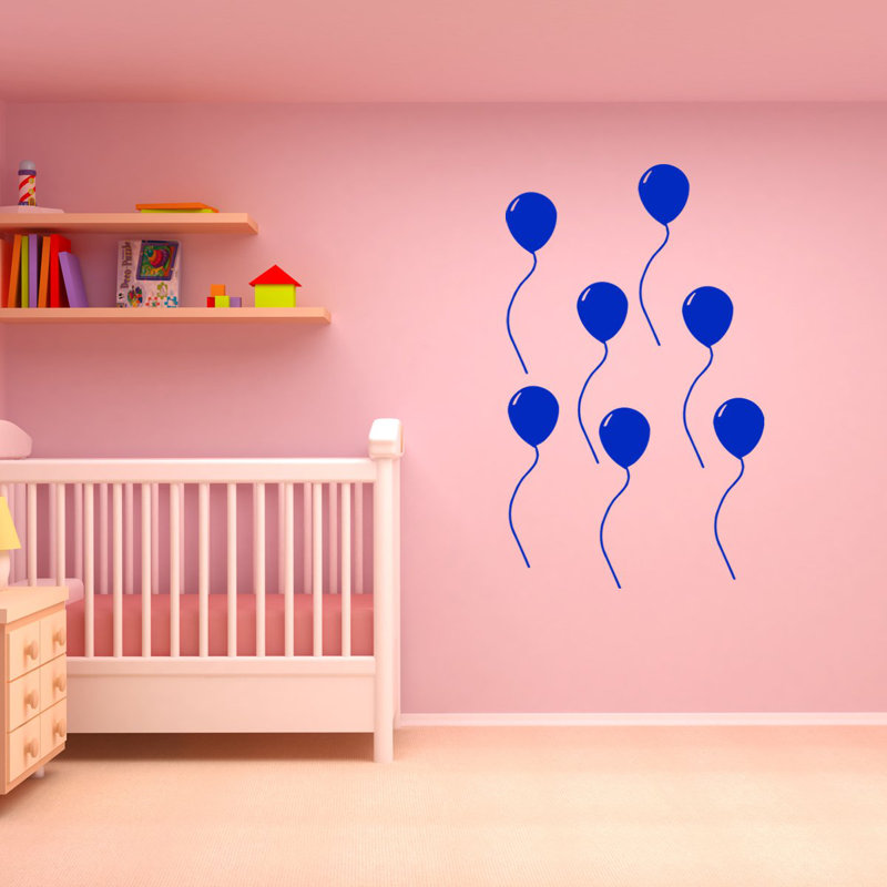 Décalcomanie murale en vinyle ballon Hunsicker, Bleu