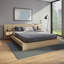 Chambre à coucher moderne Kaphan - Lit plateforme avec tête de lit et tables de chevet (2) - Assemblage facile, aucun sommier requis-37111038-60439304