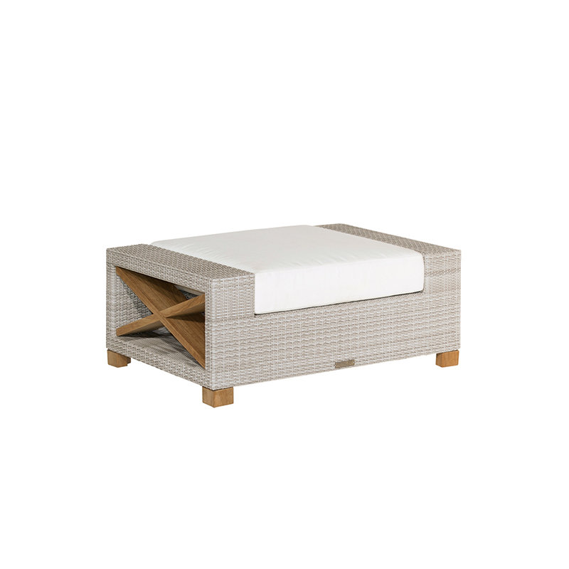 Jupiter Outdoor Ottoman, Jupiter Cool Gray, Ash