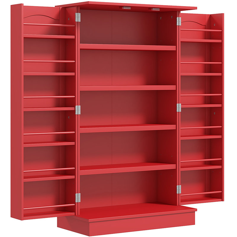 41'' Kitchen Pantry, Red
