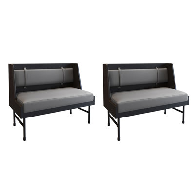 Restaurant Bar Coffee Shop Bistro Grill Bench Faux Leather Upholstered Bench