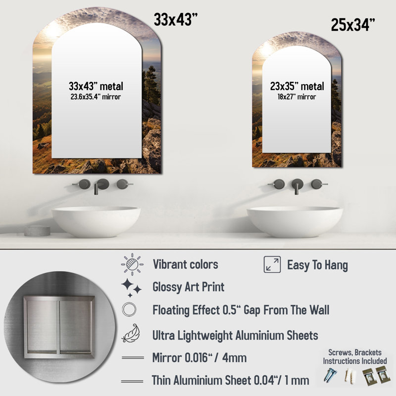 Miroir mural Arkony Grand Canyon, 43 po x 33 po
