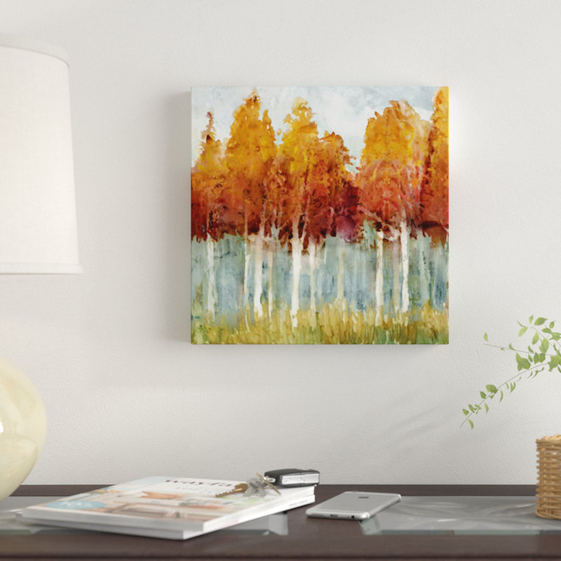 «Birch II», reproduction sur toile, H 12 po x l 12 po x P 0,75 po, Toile tendue, Pas de tapis