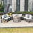 Orsin 6 Person Outdoor Conversation Set With Fire Pit Table