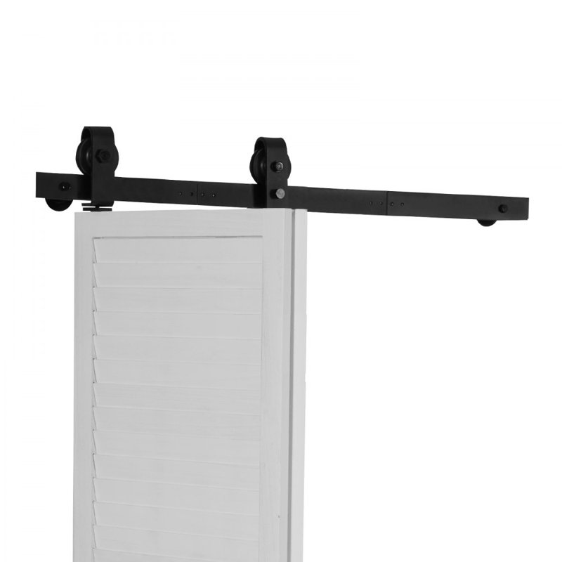 Ensemble de rails de porte de grange coulissante bi-pliante pour deux portes, 36"
