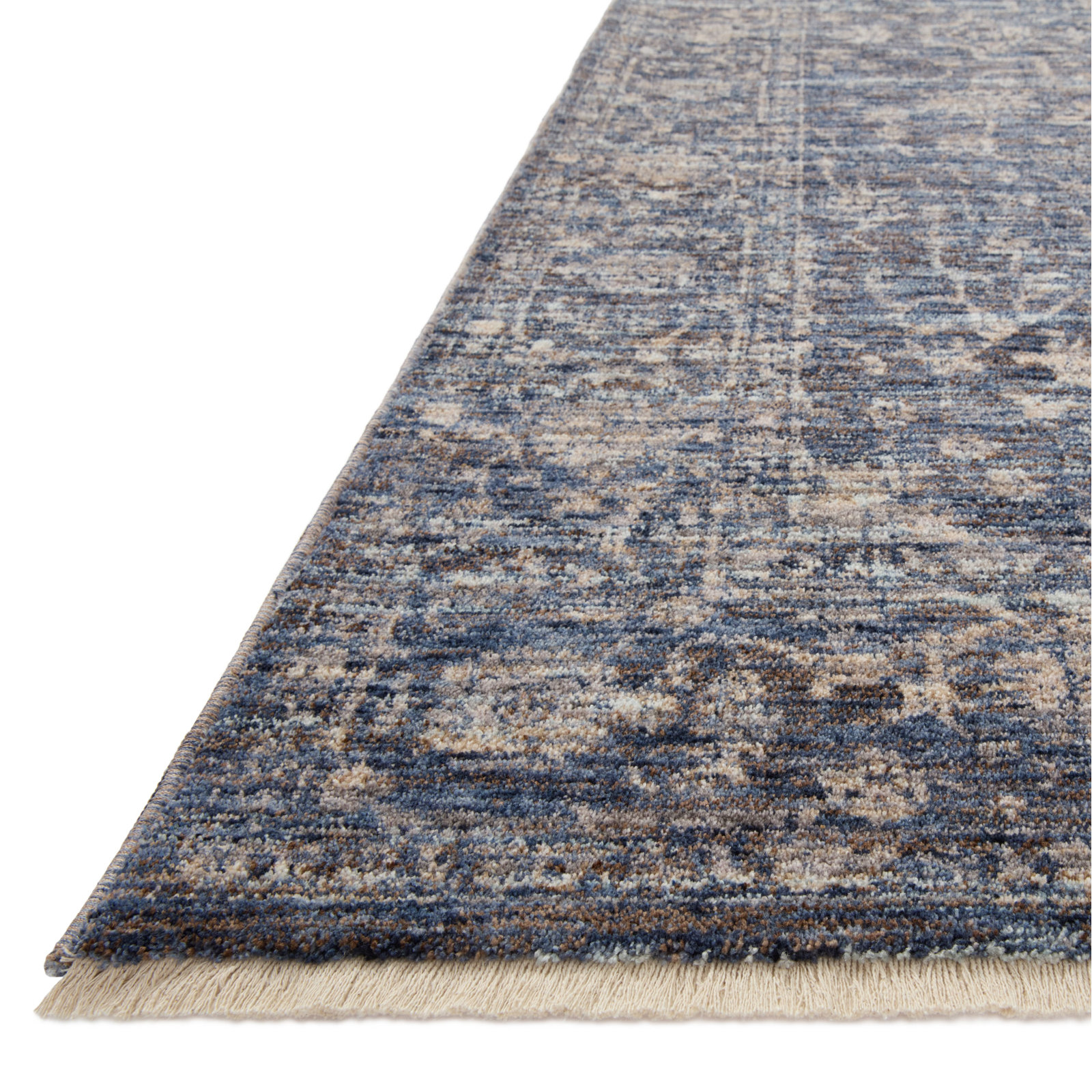 Sorrento Blue Oriental Rug, Square 1'6"
