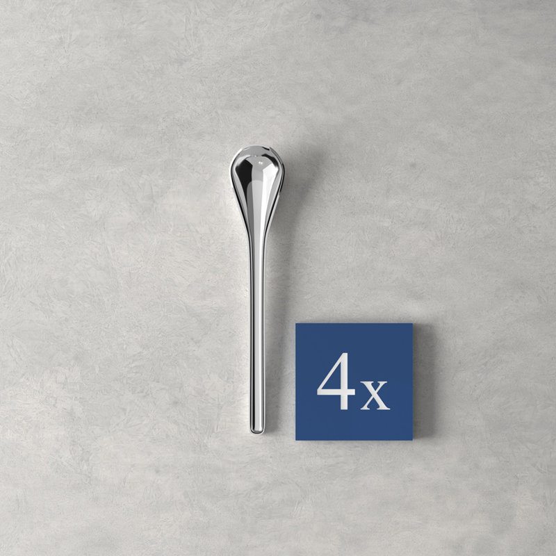 Villeroy & Boch 5.5" Silver Stainless Steel Espresso Spoon Set
