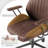 Albaugh Ergonomic Office Chair, High Back Swivel Rolling Executive Chair, Mid-Century Faux Lether with Lumbar Support, Large Computer Desk Task Chair with Suede Fabric for Home-54058887