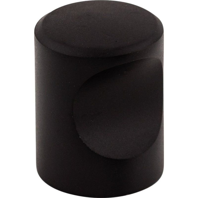 Indent 3/4" Diameter Round Knob, Black