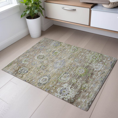 Premium Machine Washable Konopka AMF1107 Global Rug