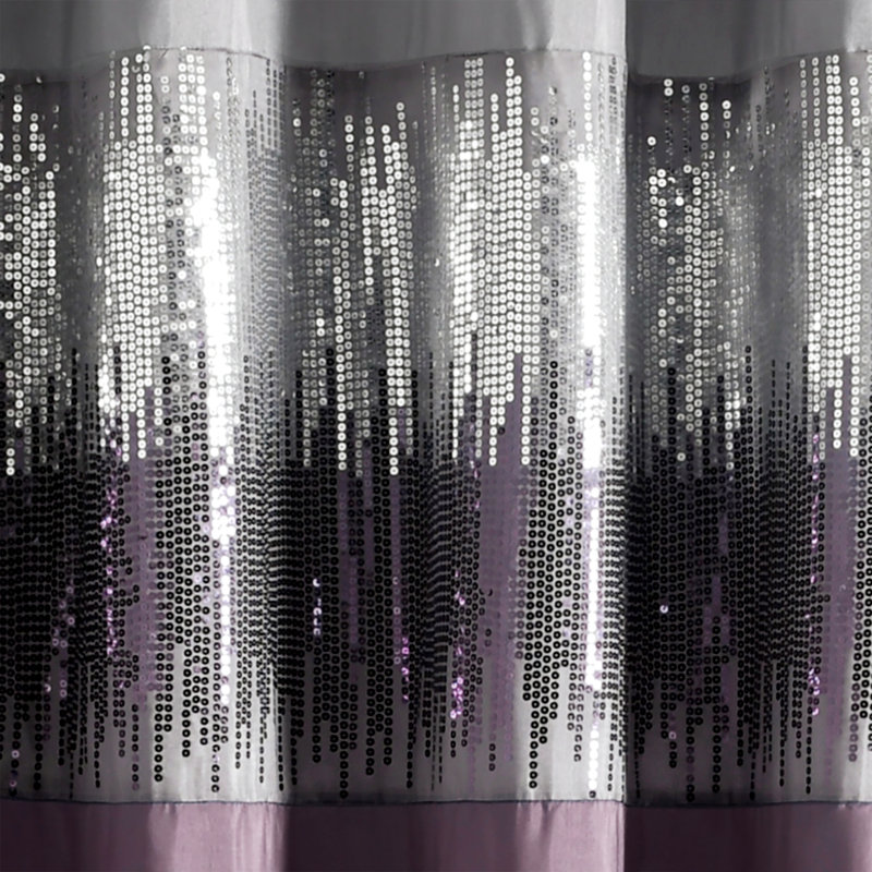 Lush Decor Night Sky Semi-Sheer Single Curtain Panel, Purple