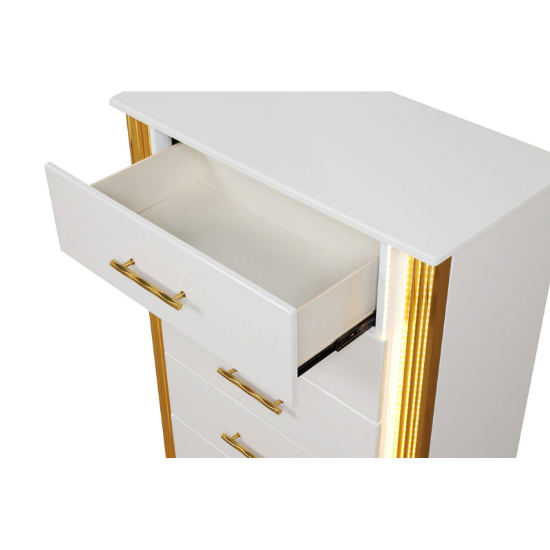 Commode 5 tiroirs de style contemporain
