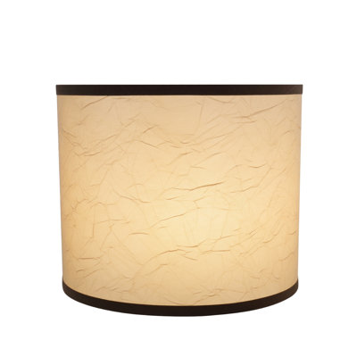 Abat-jour tambour en soie synthétique 10 "H (araignée) en beige