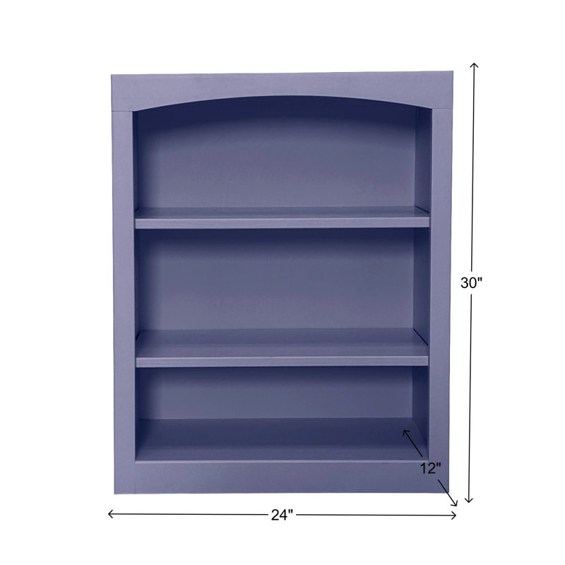 Bibliothèque classique Ossy, (3 tablettes) H 30 po x l 24 po x P 12 po, Bleu Wedgewood