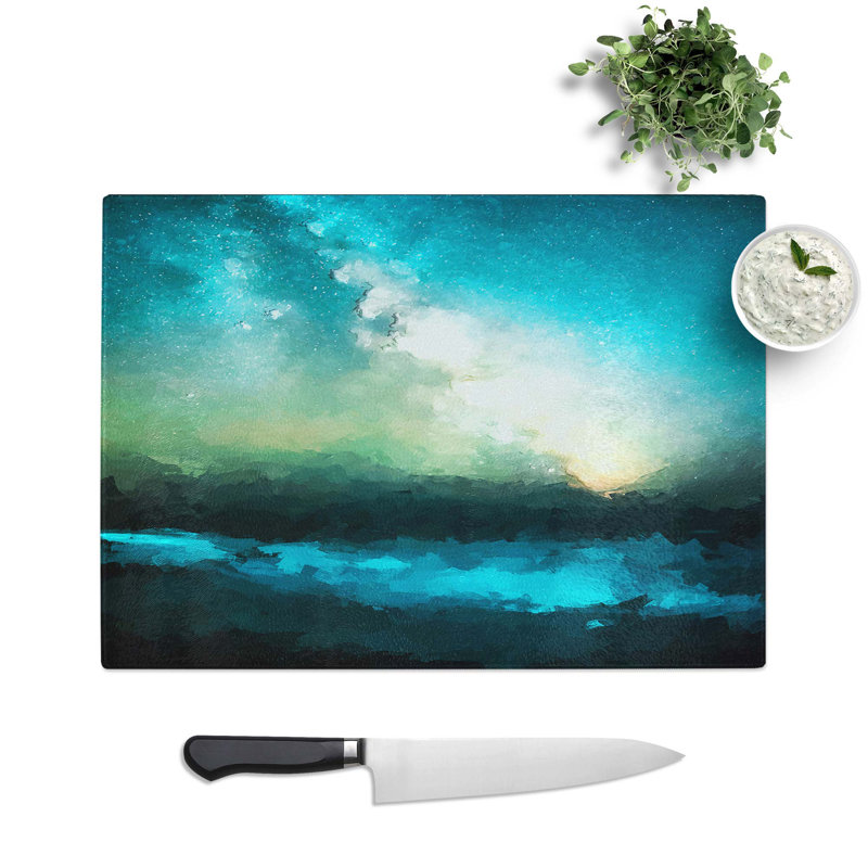 Tempered Glass Stars Above Hawaii Chopping Board, 39 cm W x 28.5 cm L