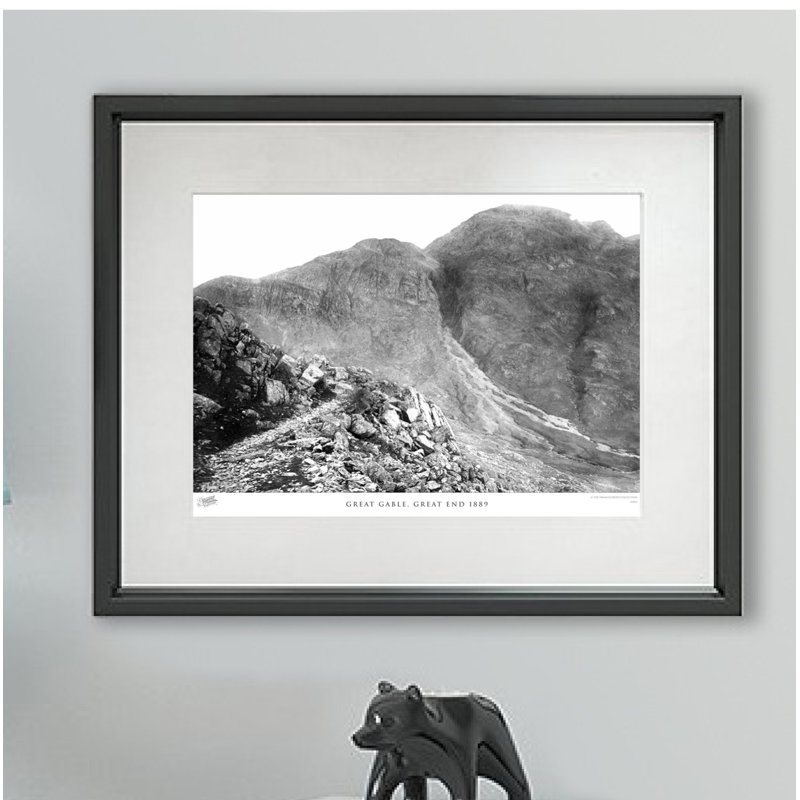 Great Gable, Great End 1889 by Francis Frith - Single Picture Frame Print, 45cm H x 60cm W x 2.3cm D