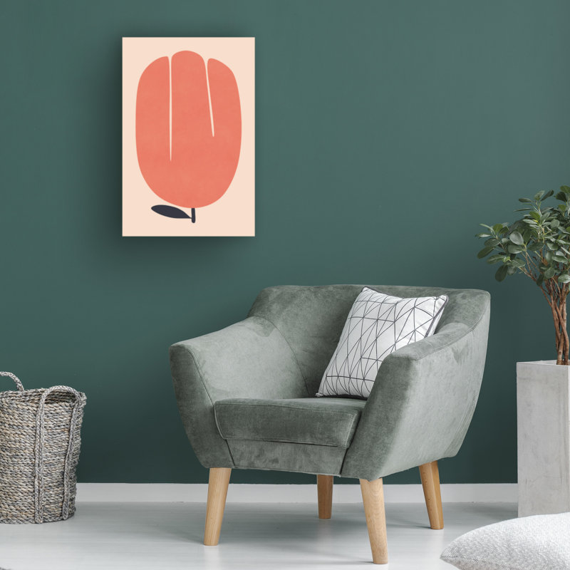 Art sur toile, orange Amini54, H 16 po x l 24 po