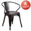 Chaise intérieure / extérieure en métal Joubert de qualité commerciale avec accoudoirs-708691931