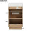 Meuble-lavabo 18,5 po, aspect rustique, lavabo en résine, armoire, étagères réglables, poignées, fonction de fermeture en douceur, meuble-lavabo compact avec armoires réversibles, étagères pour rangement flexible