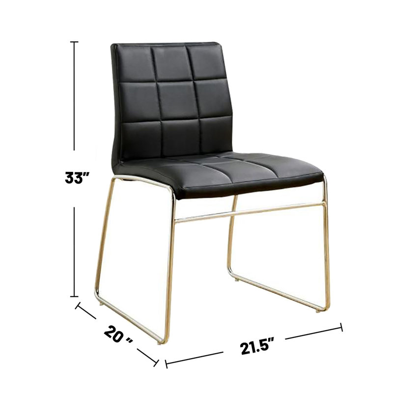 Chaises de salle à manger contemporaines, Doré, Noir