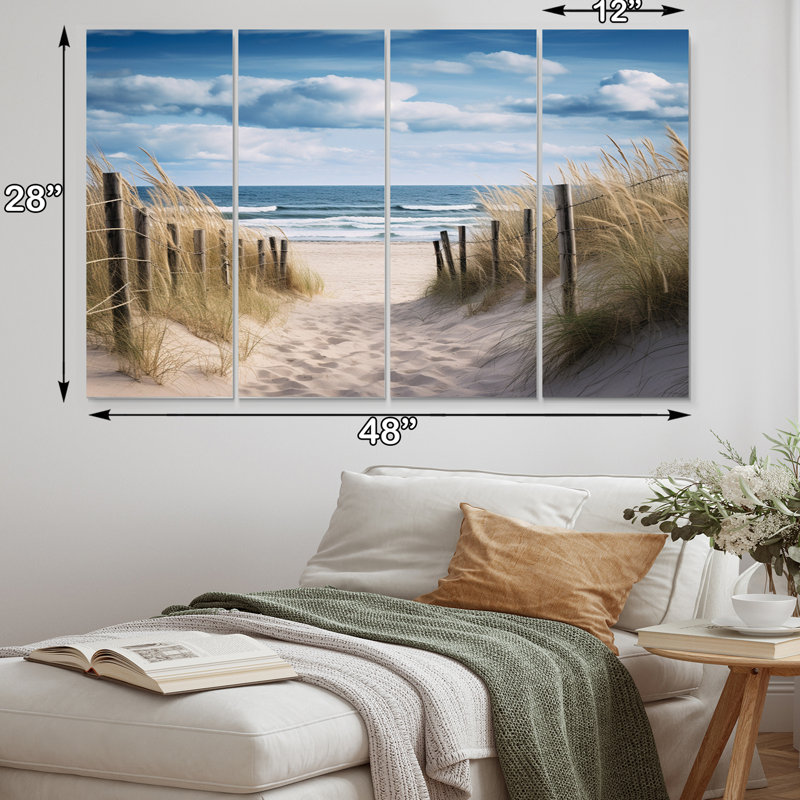 Parik - nautique et plage, reproduction d'art sur toile - 4 panneaux