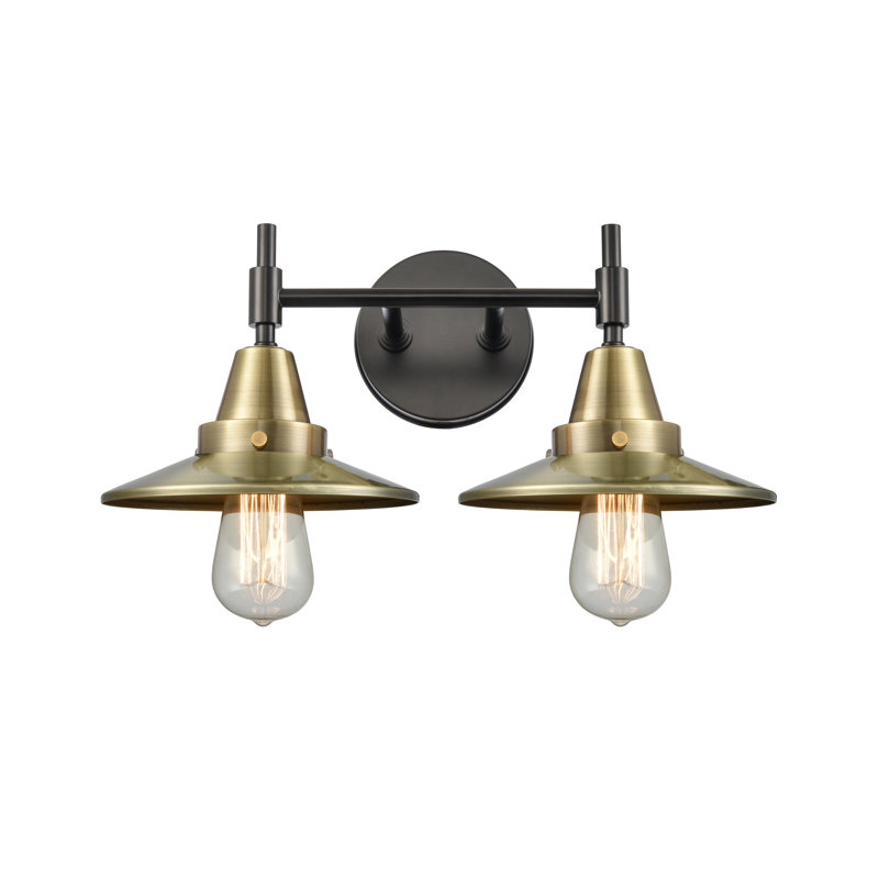 Krysia 2 - Light Dimmable Vanity Light, Black/Antique Brass, Black/Antique Brass