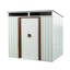 Remise de rangement extérieure en métal 6 pi x 5 pi avec portes coulissantes-123386291-123386290
