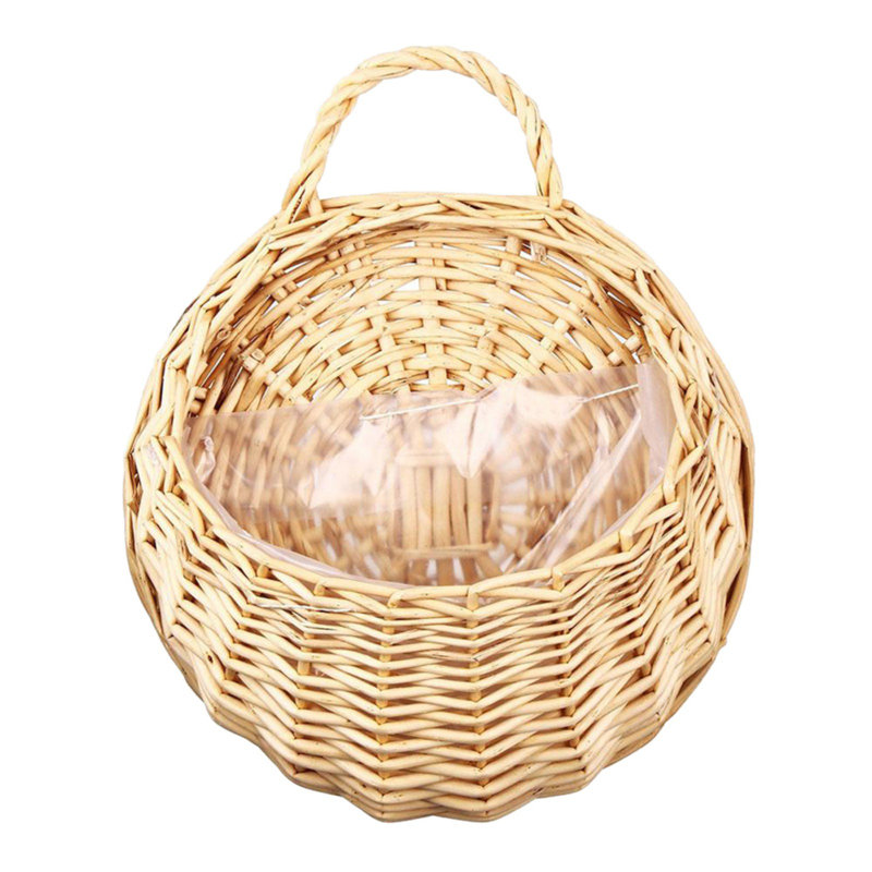 Pot à fleurs suspendu en osier de 7,8 po