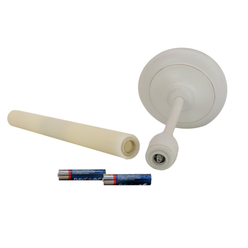 Ivory Flameless LED Candles with White Base and Remote