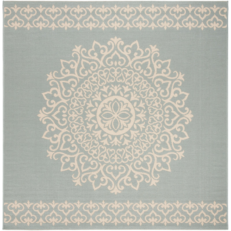 Tapis oriental intérieur / extérieur Burnell Performance, Carré 6 pi 7 po