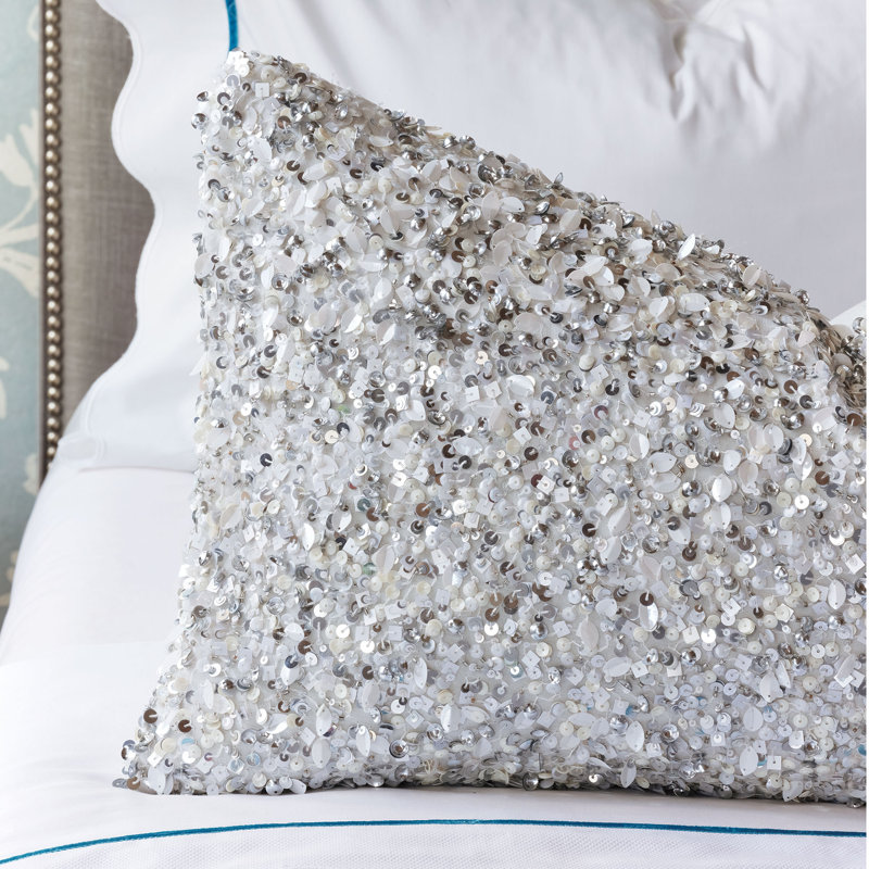 Housse et insert de coussin lombaire en platine Vionnet Crystal, Polyester