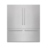 ZLINE 72 in. Built-In Refrigerator in Black Stainless Steel w/ Graphite Gray Interior