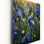 Horloge murale moderne à motif floral bleu et jaune-1608705976