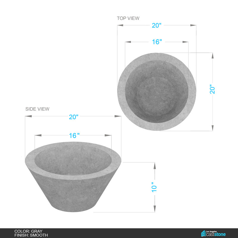 Round Concrete Natural Gas Smokeless Fire Pit, Smooth Gray