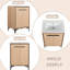 Ensemble de meuble-lavabo simple 24 po avec lavabo en céramique Erisha