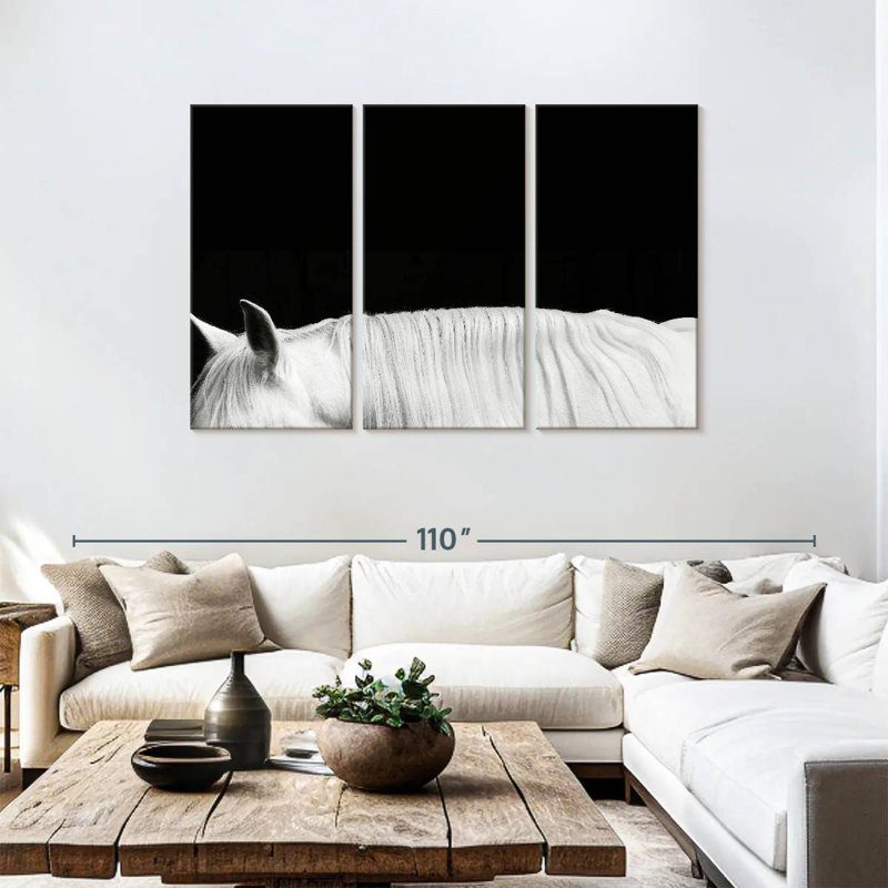 Brampt White On Black II, 48" H x 74" W