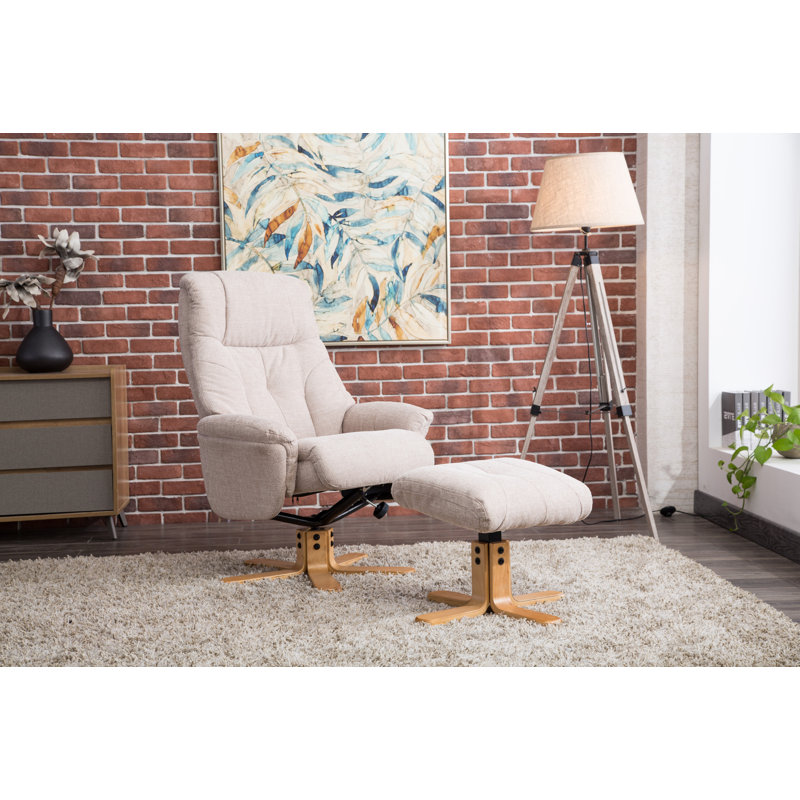 Billings 80cm Wide Swivel Standard Recliner, Wheat
