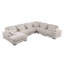 Canapé modulaire en velours côtelé de 155 po Nadine avec méridienne Nadine-742159791