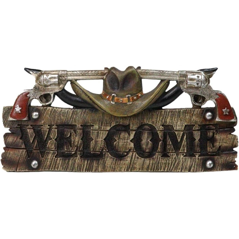 Planche de décoration murale rustique Western Cowboy